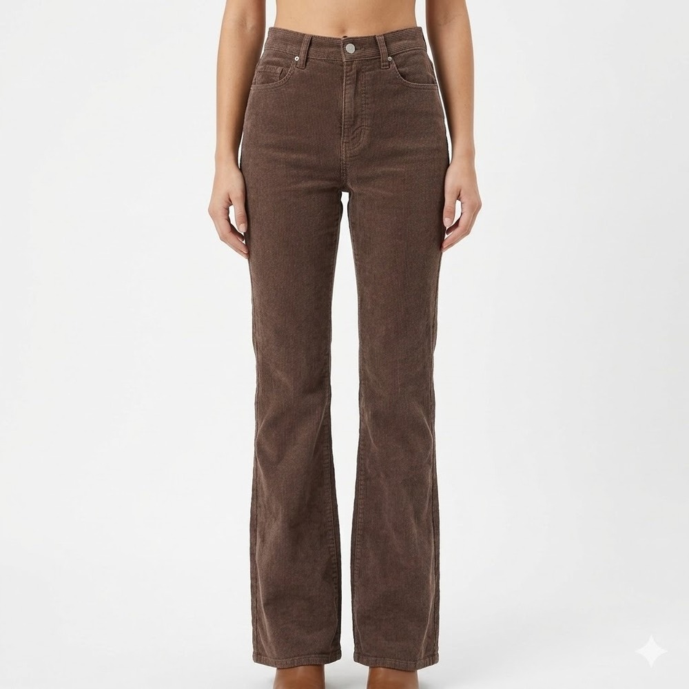 PacSun High Rise Bootcut Brown Corduroy Flare Pants Womens Size‎ 22 Modern